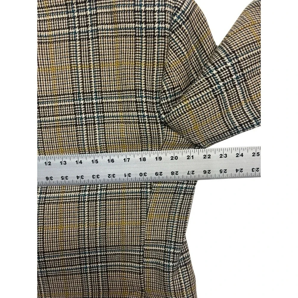vtv 1970s Haspel 42R Multi-Color Plaid Heavy Tweed Blazer Jacket Sport Suit Coat